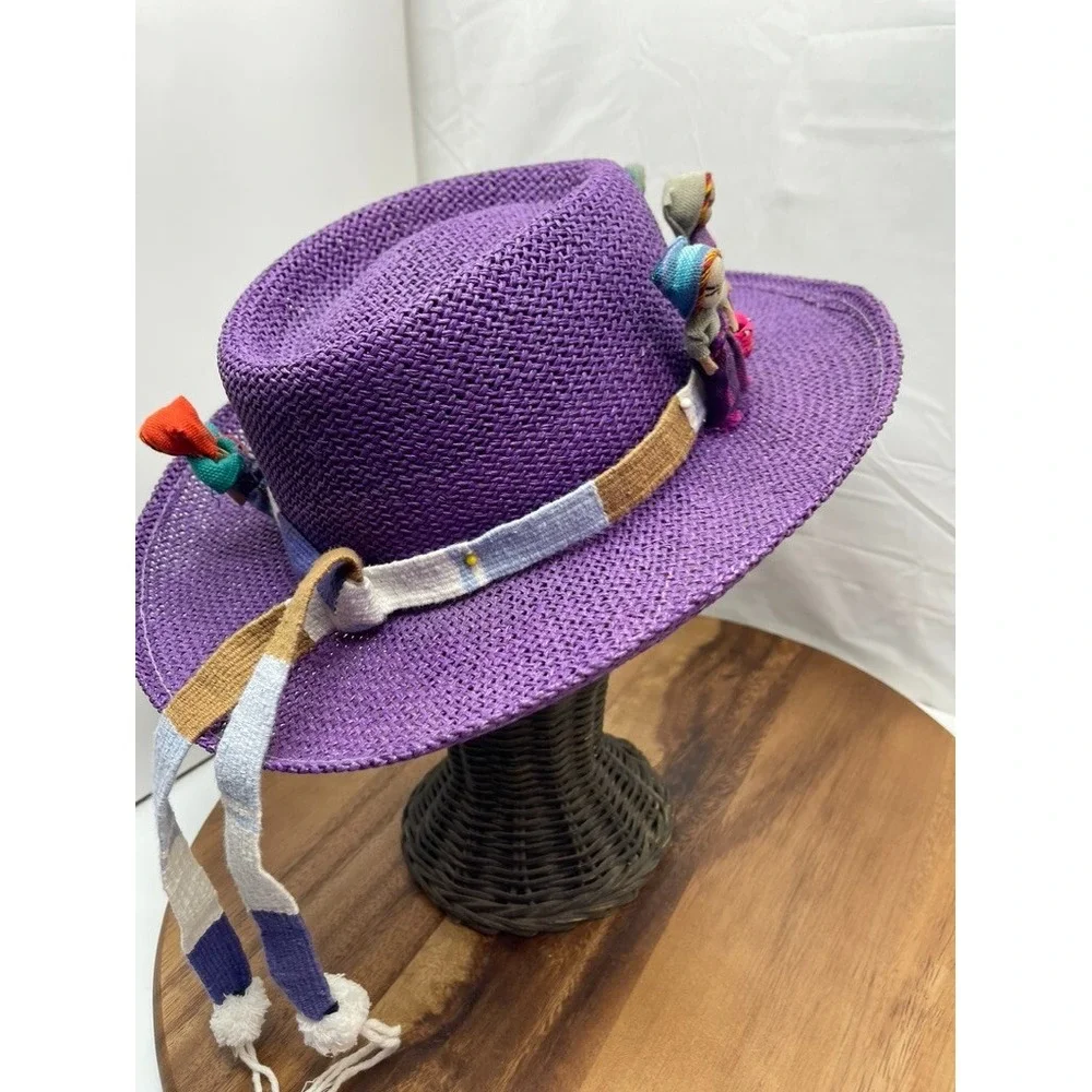 Hat Artist day of the dead zombie hat purple, unique, handmade artist 3D‎